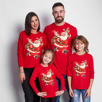 Camiseta Papá Noel manga larga