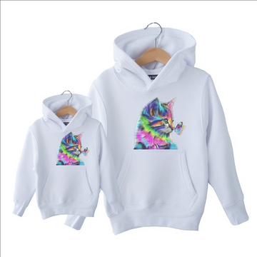 Sudadera capucha Cat Butterfly