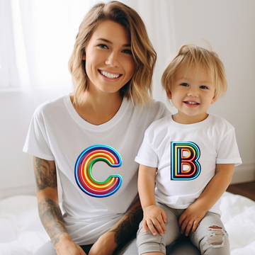 Camiseta Personalizada Inicial Neón
