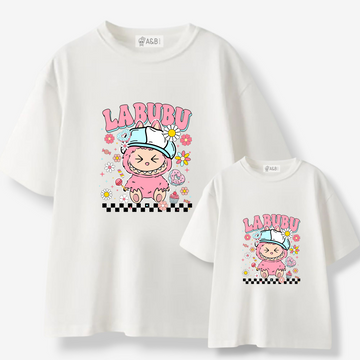 Camiseta Labubu pink mix