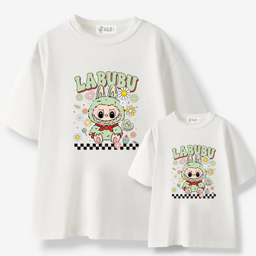 Camiseta Labubu green mix