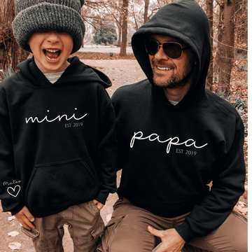 Sudadera Capucha Papa-Mama Mini Cuore