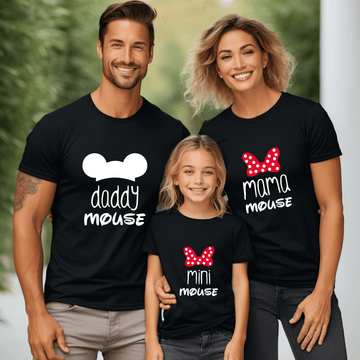 Camiseta Mama-daddy mouse mini mouse !!