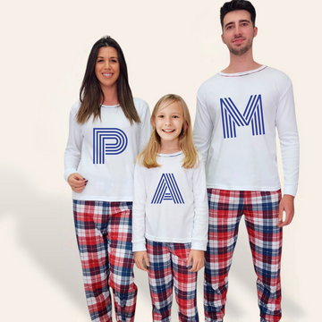 Pijama Iniciales Retro blanco