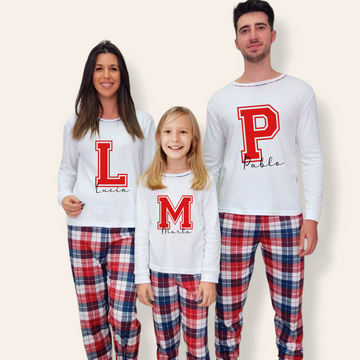 Pijama Personalizado Letra grande blanco