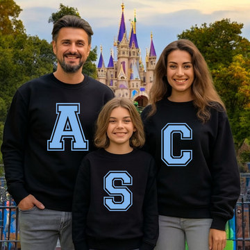 Sudadera Personalizable Inicial Azul Pastel