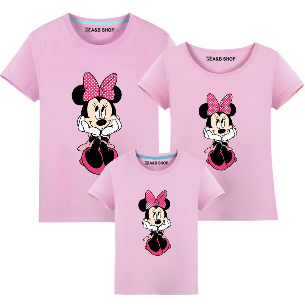 Camiseta Minnie Mouse Lazo rosa