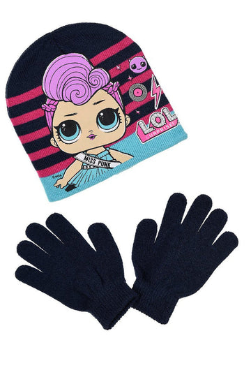 Conjunto LOL Surprise Miss Punk guantes y gorro