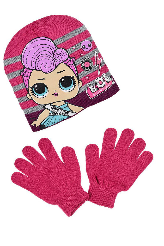 Conjunto LOL Surprise Miss Punk guantes y gorro