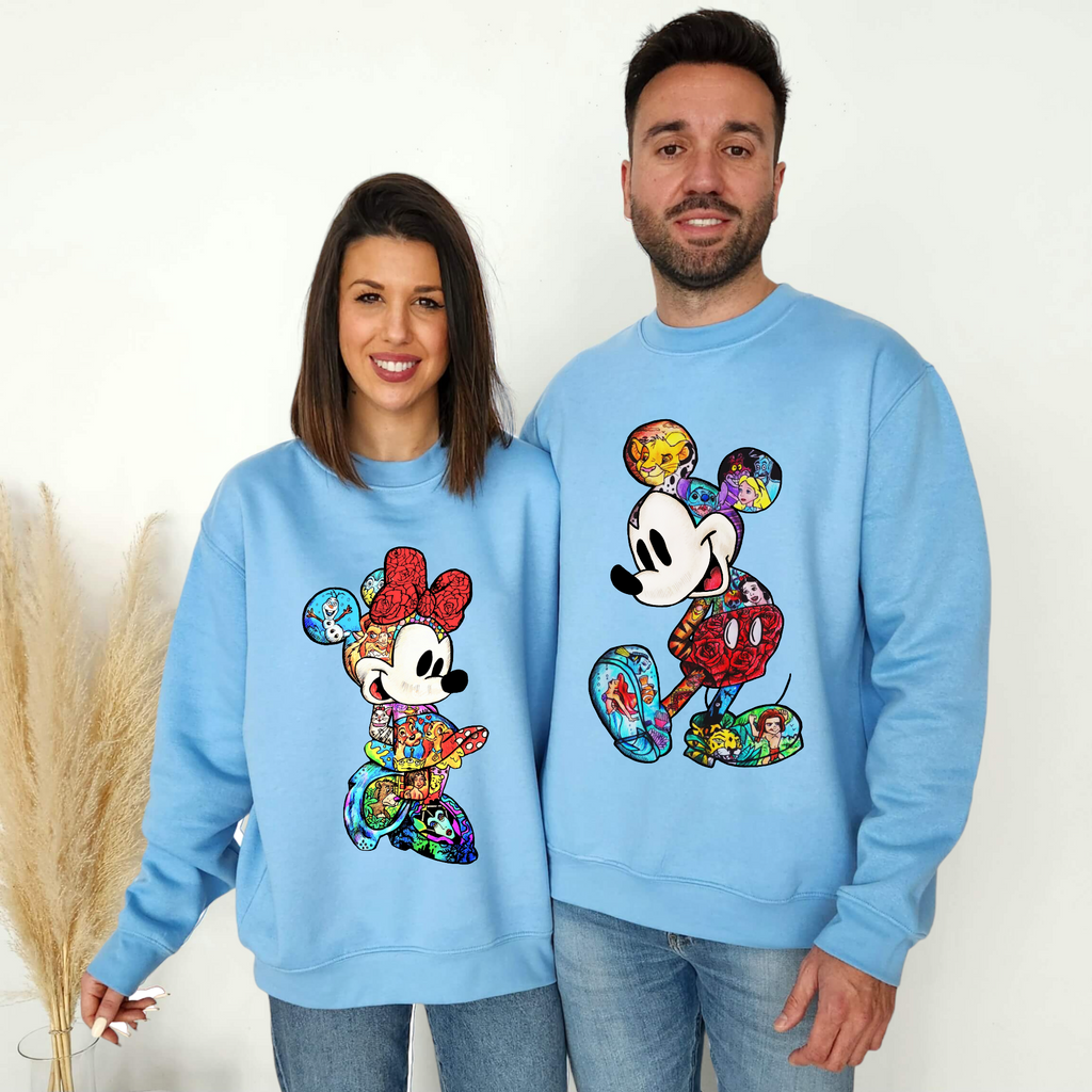 Sudadera Minnie & Mickey drawings