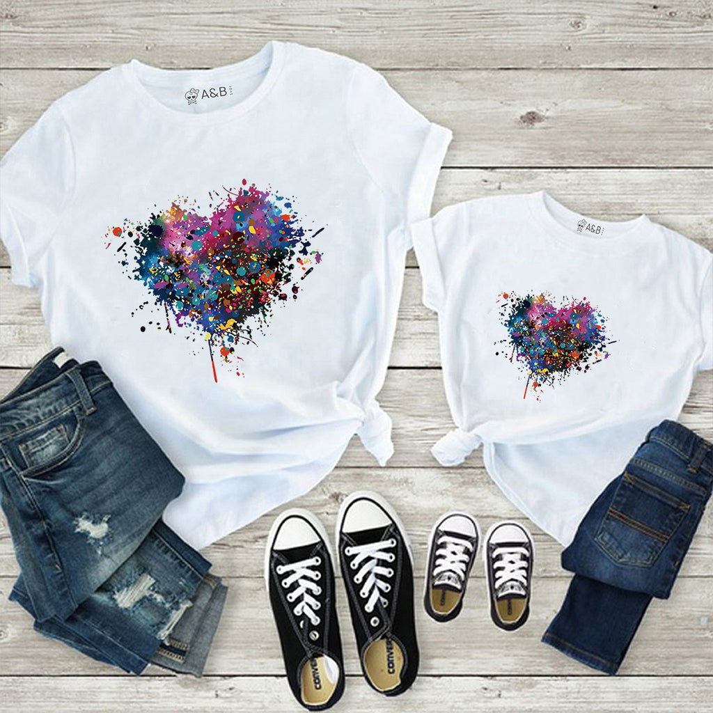 Camiseta Corazón degradado