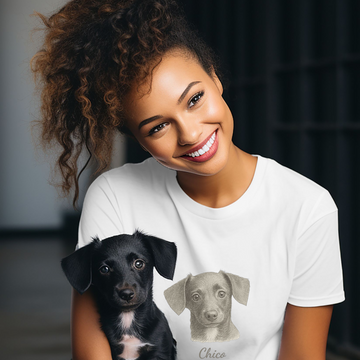 Camiseta Mascota lápiz nombre