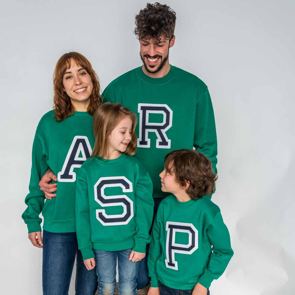 Sudadera Iniciales Verde