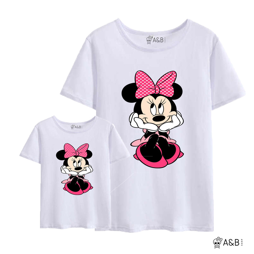 Camiseta Minnie Mouse Lazo rosa