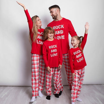 Pijama Rock and Love camiseta y pantalón rojo