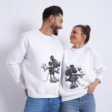 Sudadera Mickey & Minnie boceto negro