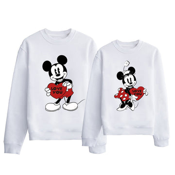 Sudadera Mickey & Minnie Love you heart