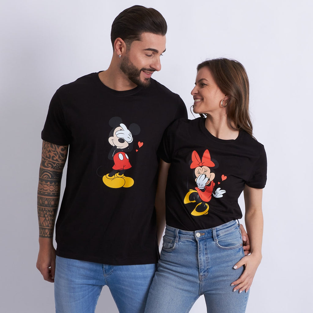 Camiseta Shy Mickey & Minnie hearts