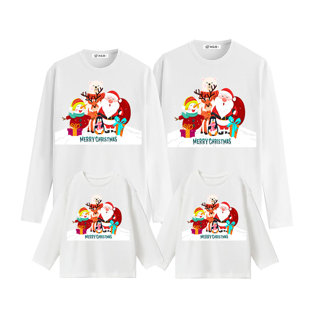 Camiseta Merry Family manga larga