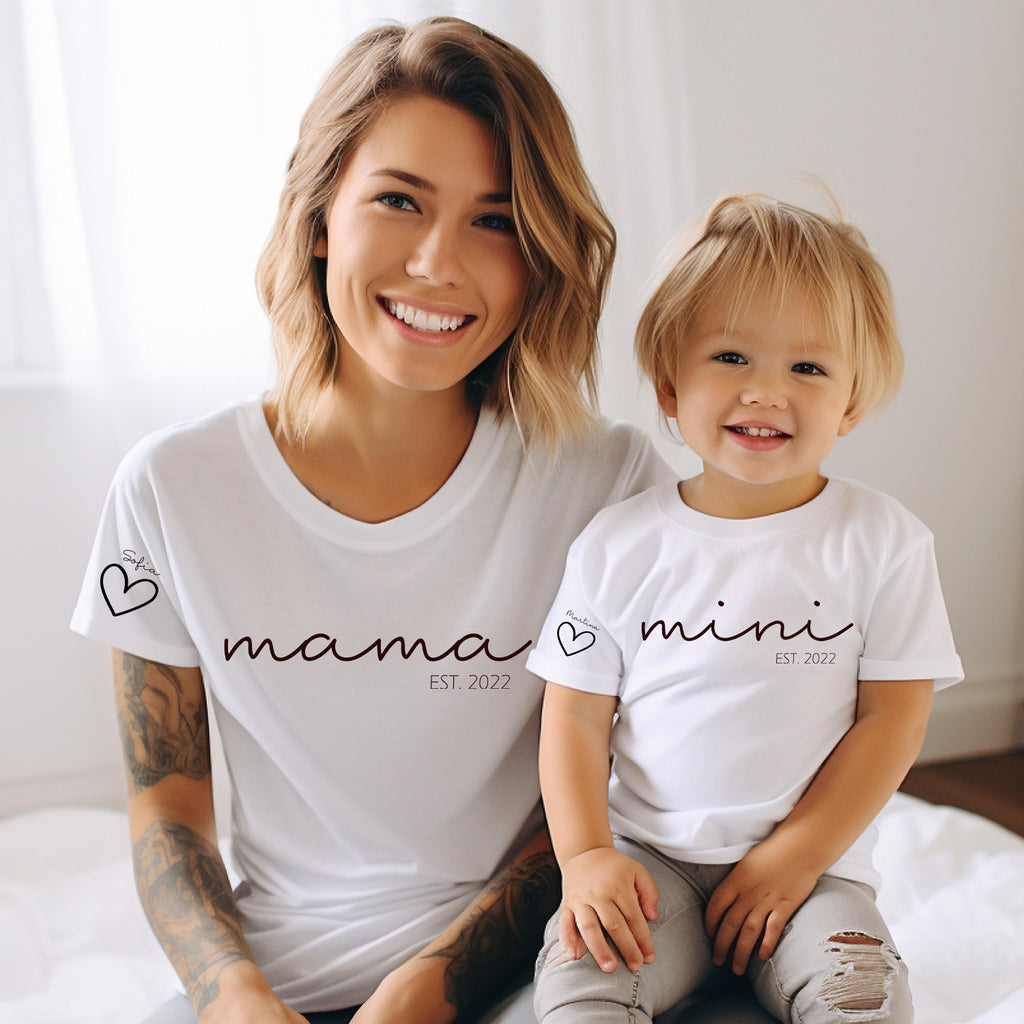 Camiseta Papa-Mama Mini Cuore