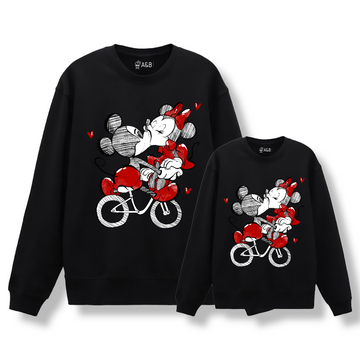 Sudadera Mickey Minnie Bici Love