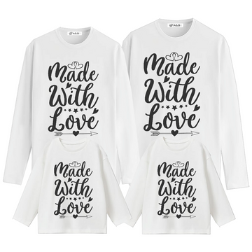 Camiseta Made With Love manga larga