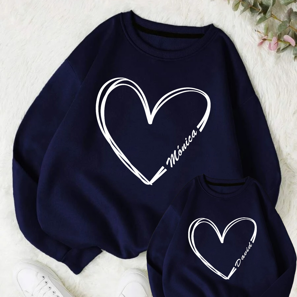 Sudadera Personalizable corazón. Sudaderas personalizablesb