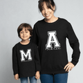 sudadera personalizada con nombre e inicial. sudadera personalizada para toda la familia