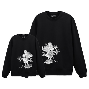 Sudadera Mickey & Minnie boceto blanco