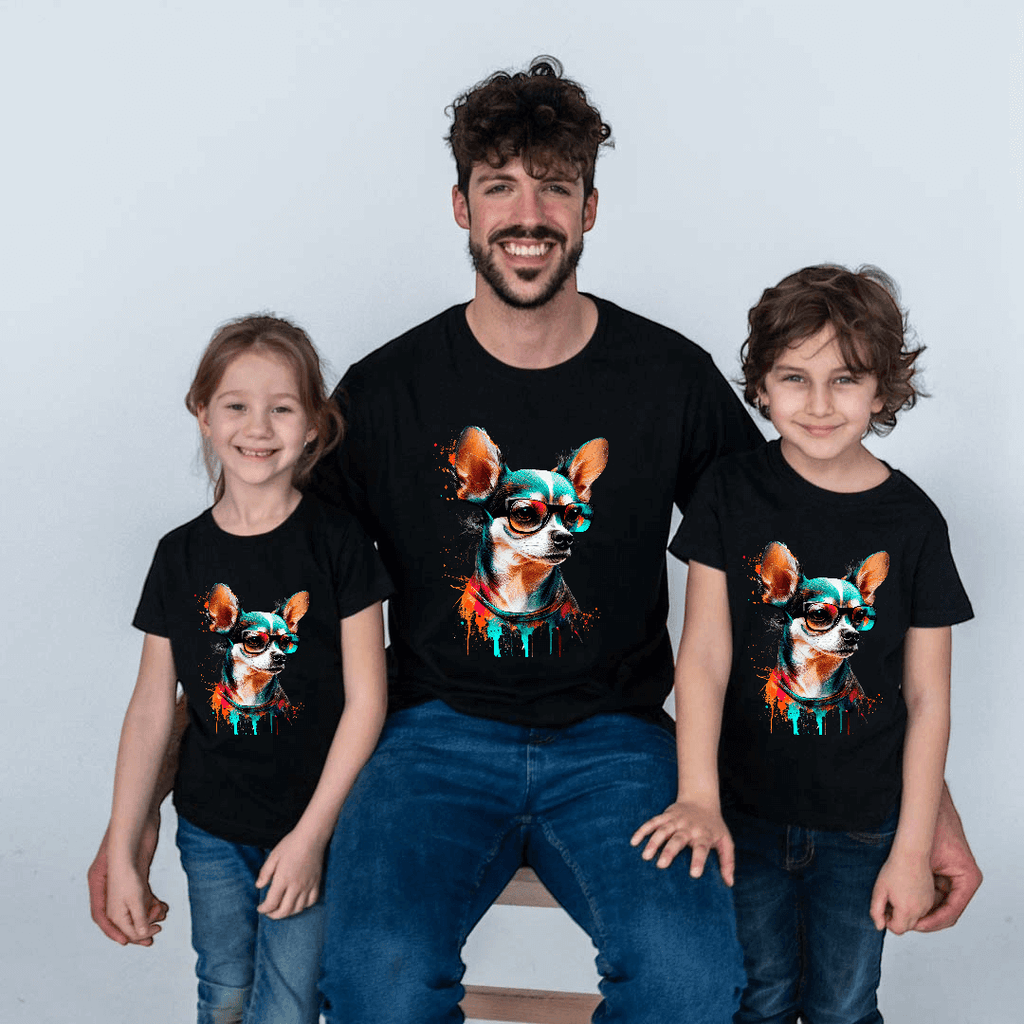 Camiseta Chihuahua colors igual para toda la familia