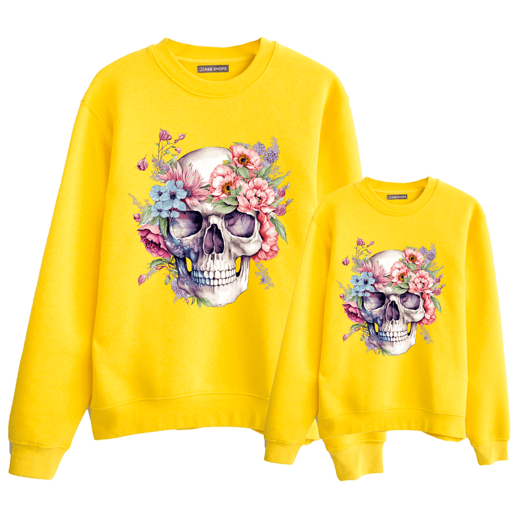 Sudadera Skull Fleurs