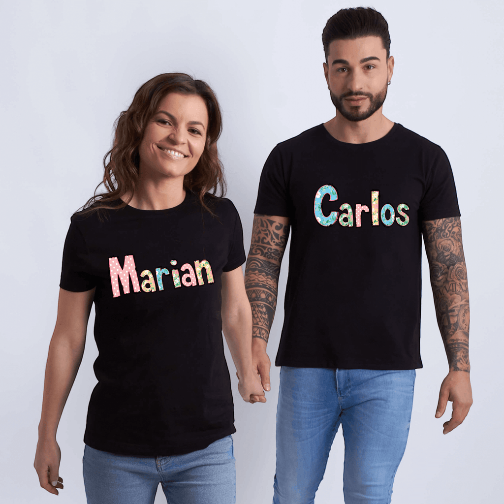 Camiseta Personalizable letras patchwork