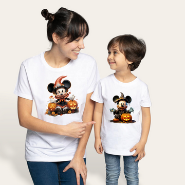 Camiseta Mickey-Minnie Calabazas