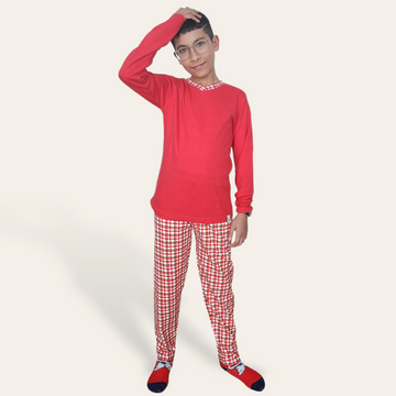 Pijama Básico Rojo manga larga