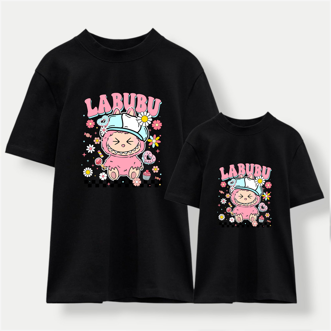 Camiseta Labubu pink mix