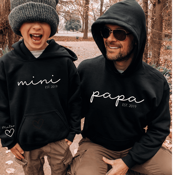 Sudadera Capucha Papa-Mama Mini Cuore