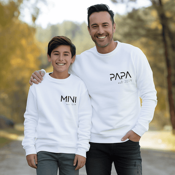 Sudadera Papa-Mama-Mini Letter