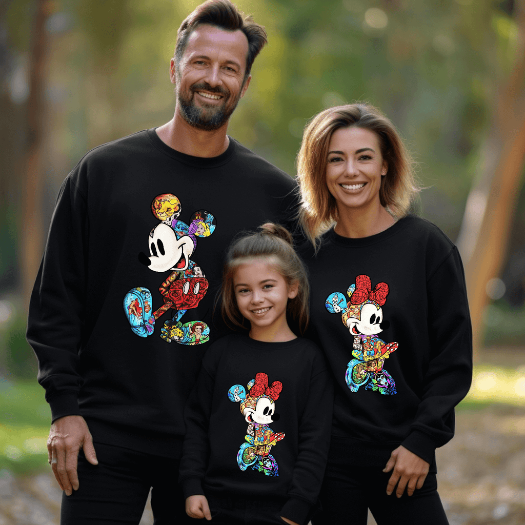 Sudadera Minnie & Mickey drawings