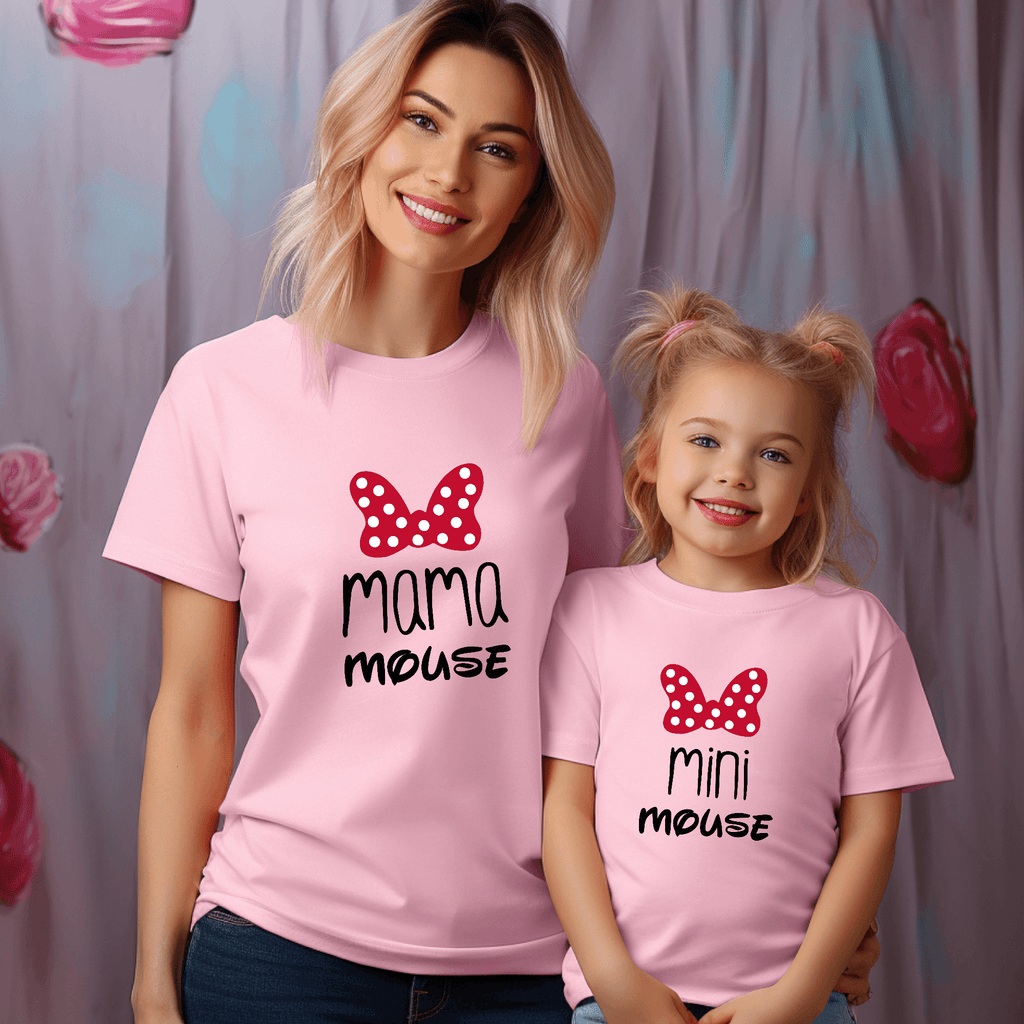 Camiseta Mama-daddy mouse mini mouse