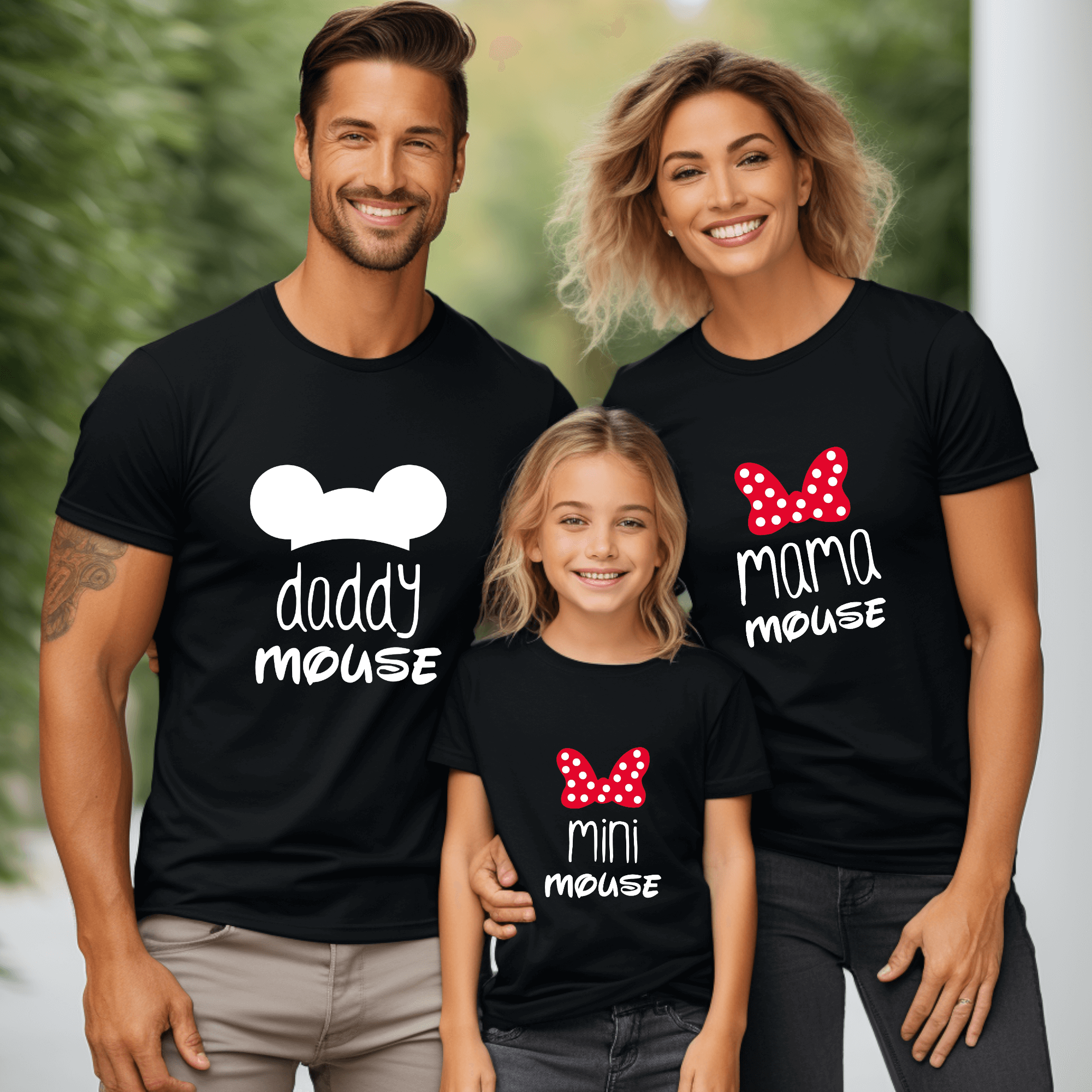 Camiseta Mama-daddy mouse mini mouse !!