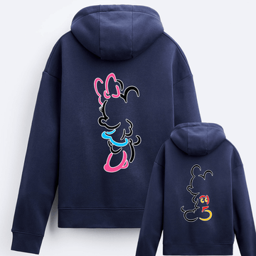 Sudadera Capucha Mickey-Minnie Silueta