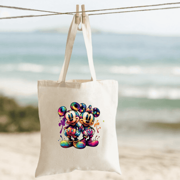 Tote bag Mickey-Minnie graffiti