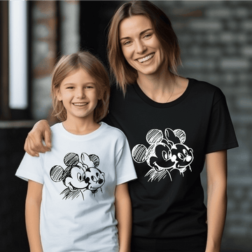 Camiseta Mickey-Minnie Lápiz