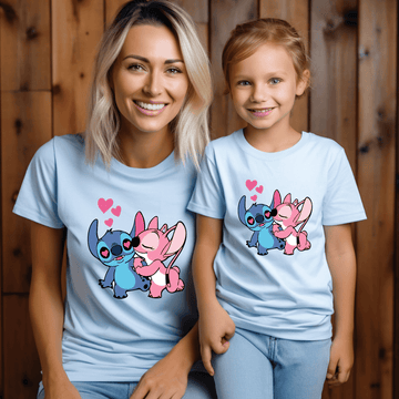 Camiseta Stitch y Ángel