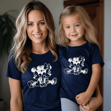 Camiseta Mickey-Minnie Lápiz Espalda