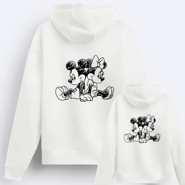 Sudadera Capucha Mickey-Minnie Lápiz Espalda