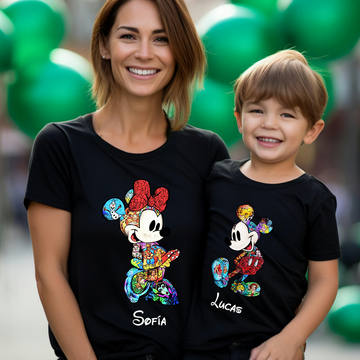 Camiseta Minnie & Mickey drawings Personalizada