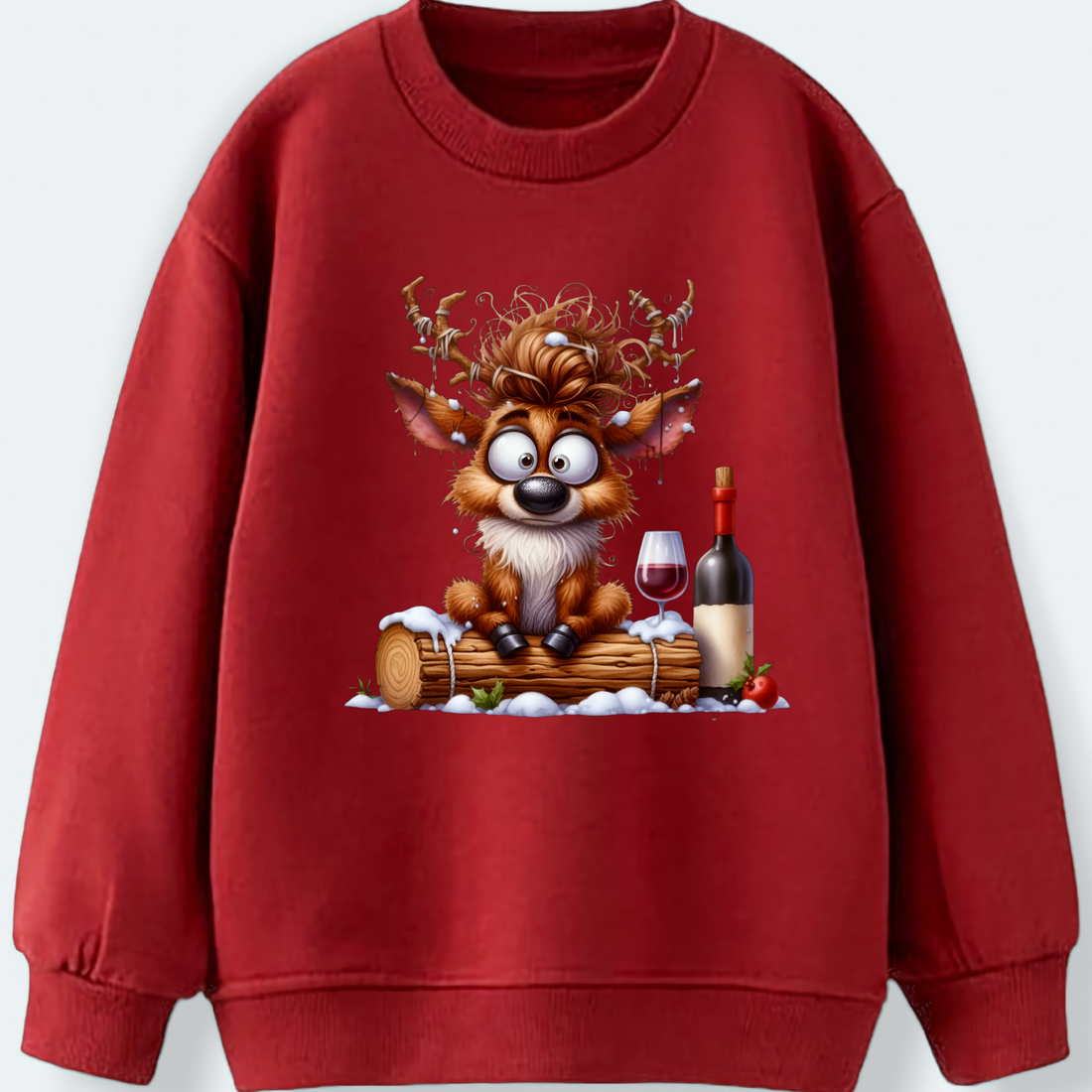 Sudadera Reno navidad vino