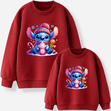 Sudadera Stich pompón navidad