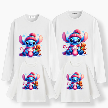 Camiseta Stich Pompón navidad manga larga